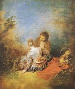 Jean-Antoine Watteau The Indiscretion (mk08) oil painting reproduction